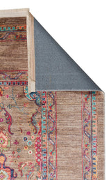 ANTIQUE ATK 07 OLIVE  Kolay kullanımlı Kaymaz Karabağ ve Antik Desenlere Sahip Yıkanabilir Makine Halısı