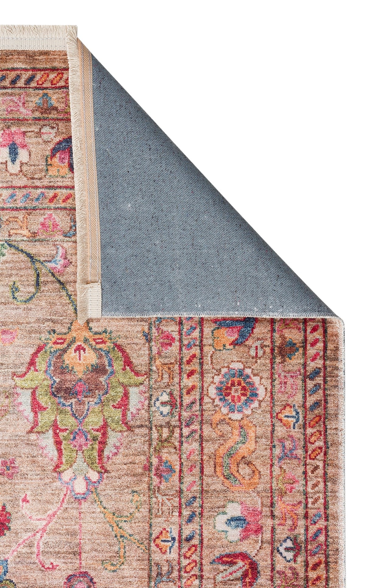 ANTIQUE ATK 08 BEIGE  Kolay kullanımlı Kaymaz Karabağ ve Antik Desenlere Sahip Yıkanabilir Makine Halısı