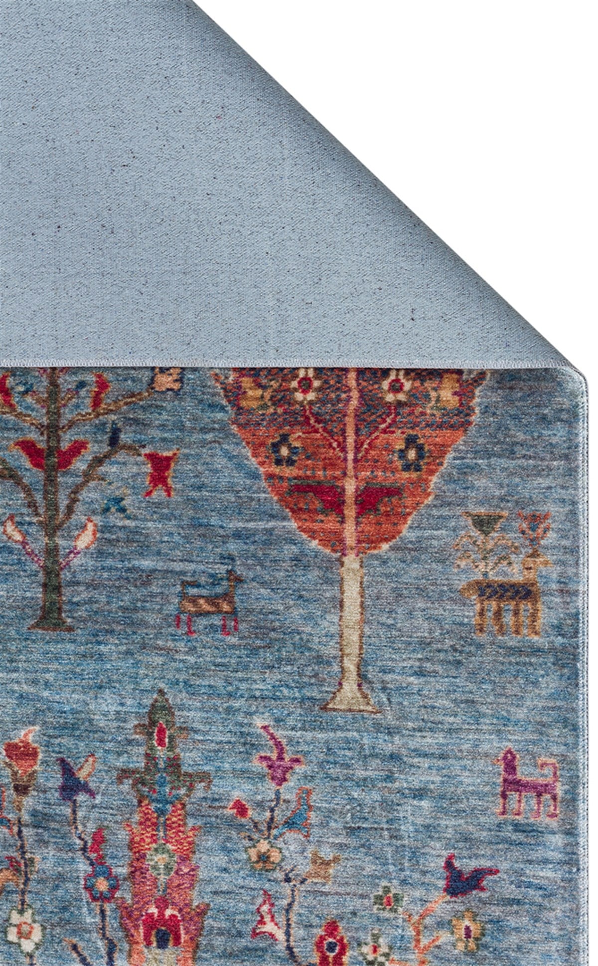 ANTIQUE ATK 09 AQUA  Kolay kullanımlı Kaymaz Karabağ ve Antik Desenlere Sahip Yıkanabilir Makine Halısı