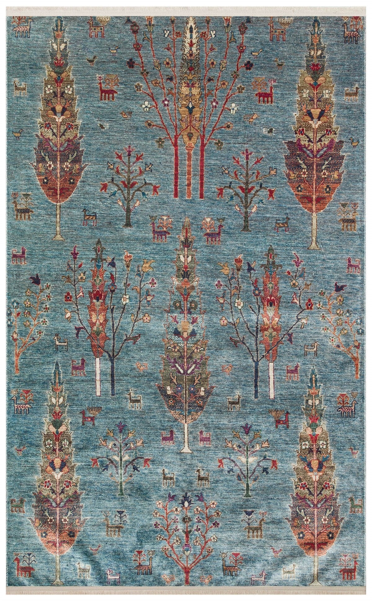 ANTIQUE ATK 09 AQUA  Kolay kullanımlı Kaymaz Karabağ ve Antik Desenlere Sahip Yıkanabilir Makine Halısı