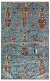 ANTIQUE ATK 09 AQUA  Kolay kullanımlı Kaymaz Karabağ ve Antik Desenlere Sahip Yıkanabilir Makine Halısı