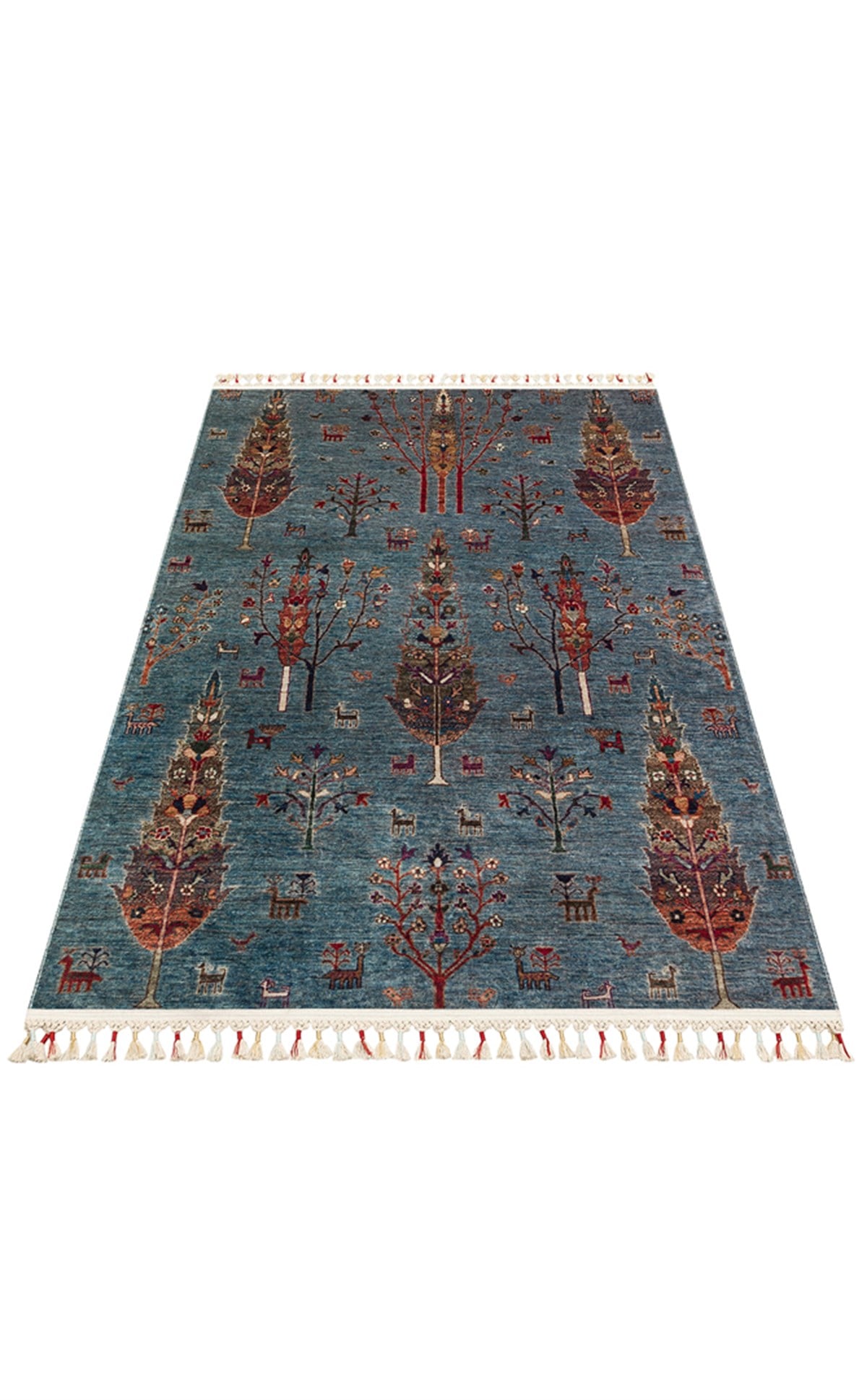 ANTIQUE ATK 09 AQUA  Kolay kullanımlı Kaymaz Karabağ ve Antik Desenlere Sahip Yıkanabilir Makine Halısı