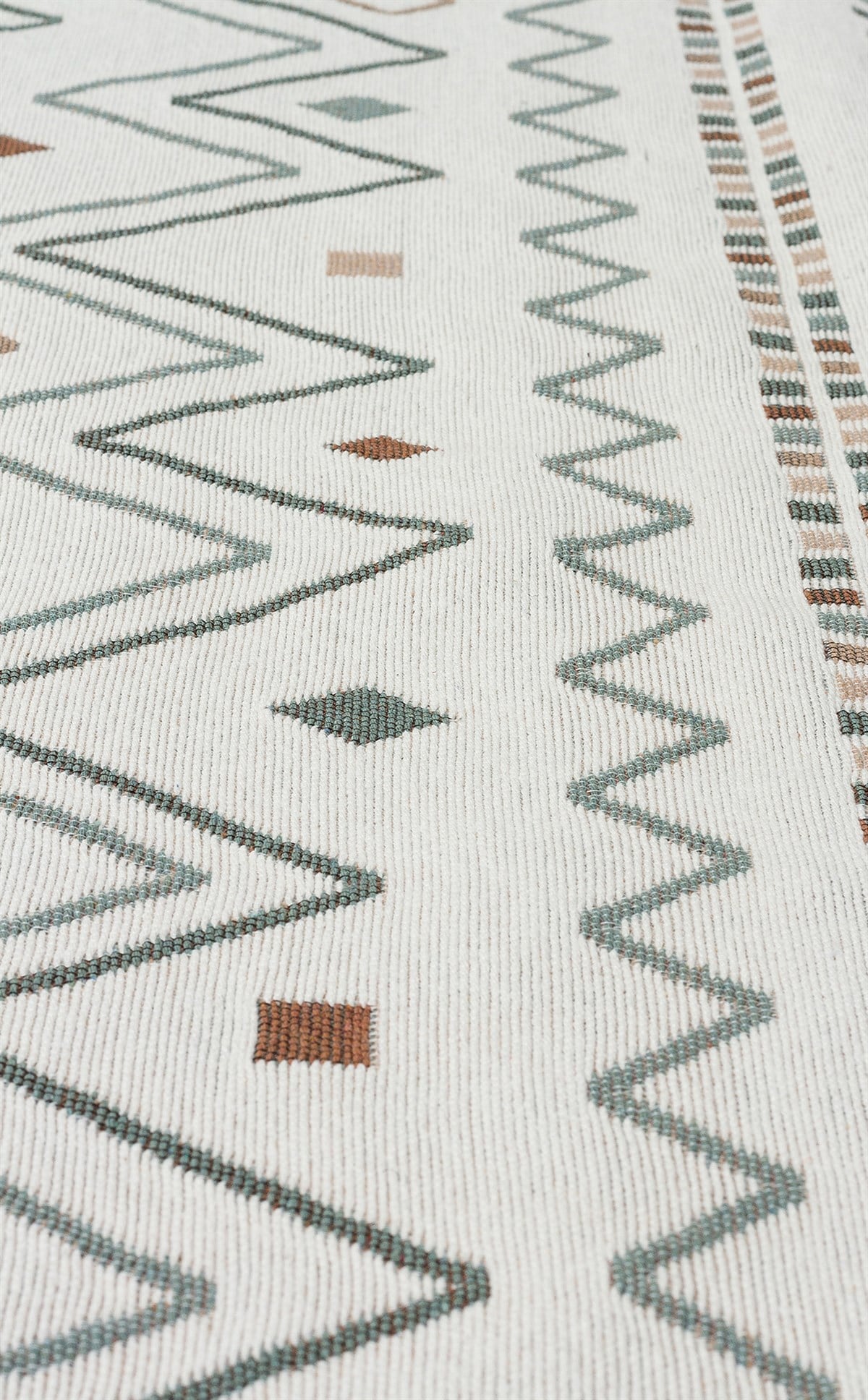 ARYA AR 05 BEIGE BLUE  Yıkanabilir Çift Taraflı Modern Desenli Dokuma Kilim