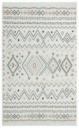 ARYA AR 05 BEIGE BLUE  Yıkanabilir Çift Taraflı Modern Desenli Dokuma Kilim