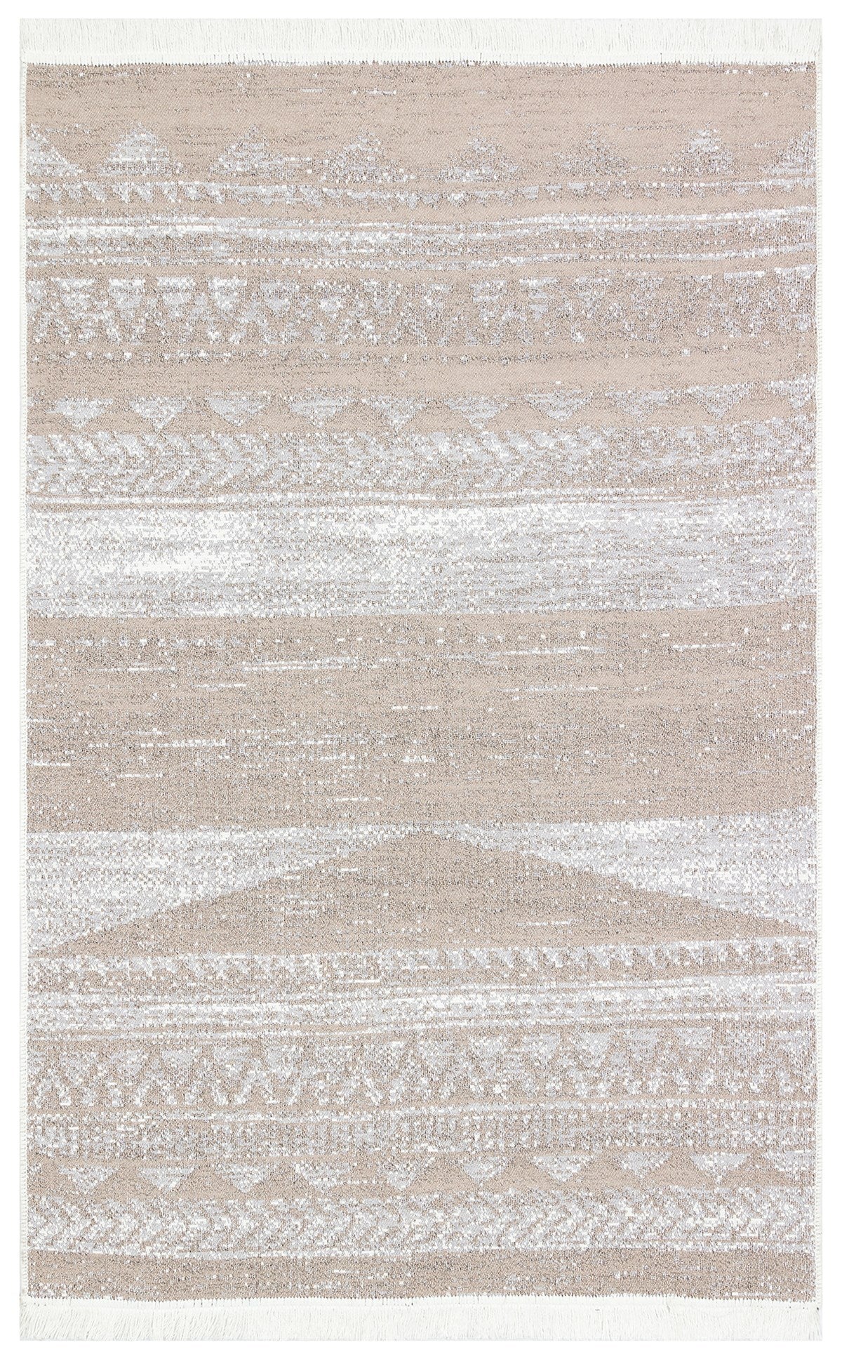 ARYA AR 06 NATURAL  Yıkanabilir Çift Taraflı Modern Desenli Dokuma Kilim
