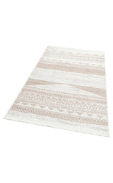 ARYA AR 06 NATURAL  Yıkanabilir Çift Taraflı Modern Desenli Dokuma Kilim