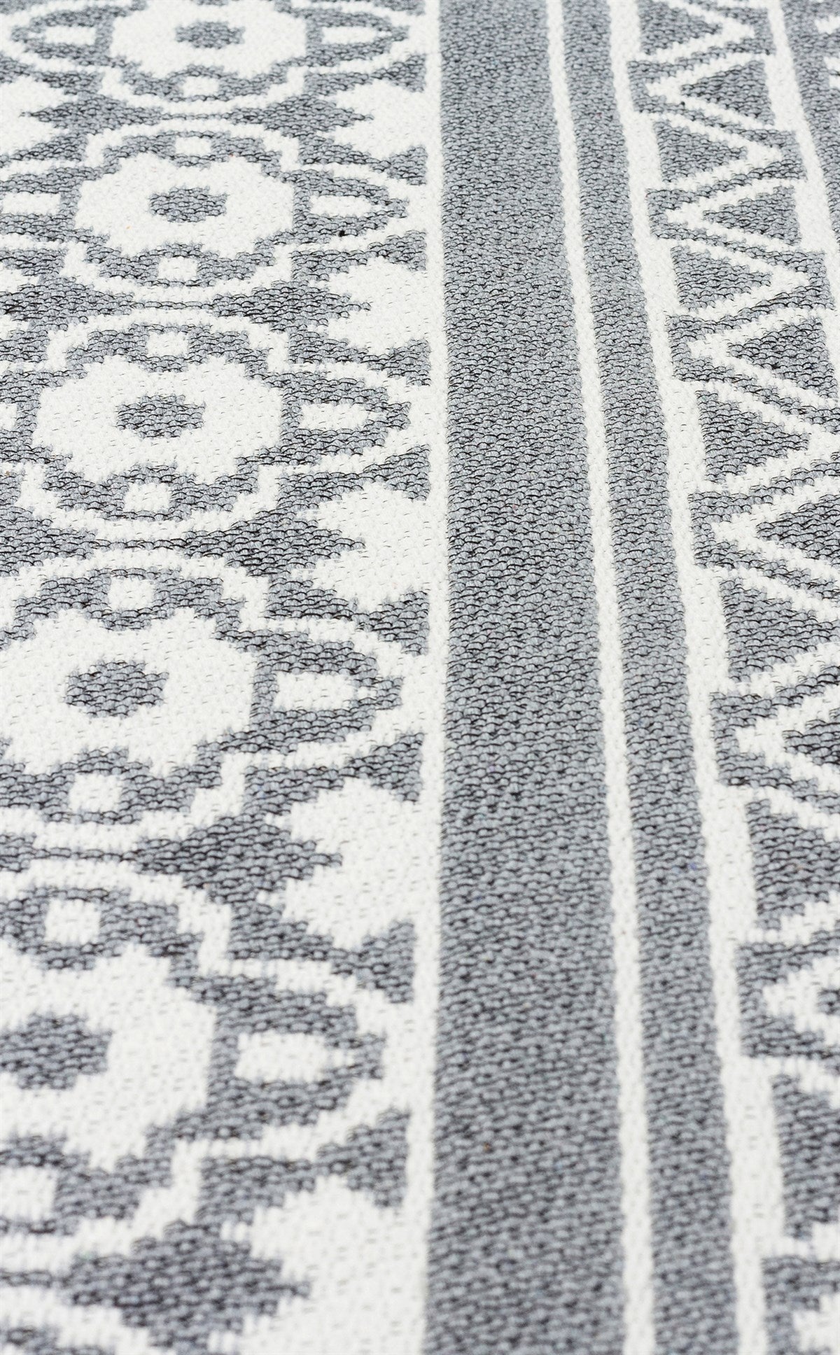 ARYA AR 07 GREY  Yıkanabilir Çift Taraflı Modern Desenli Dokuma Kilim