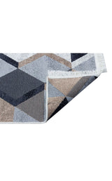 ARYA AR 10 BEIGE BLACK  Yıkanabilir Çift Taraflı Modern Desenli Dokuma Kilim