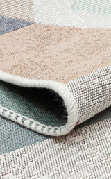 ARYA AR 10 BLUE PINK  Yıkanabilir Çift Taraflı Modern Desenli Dokuma Kilim