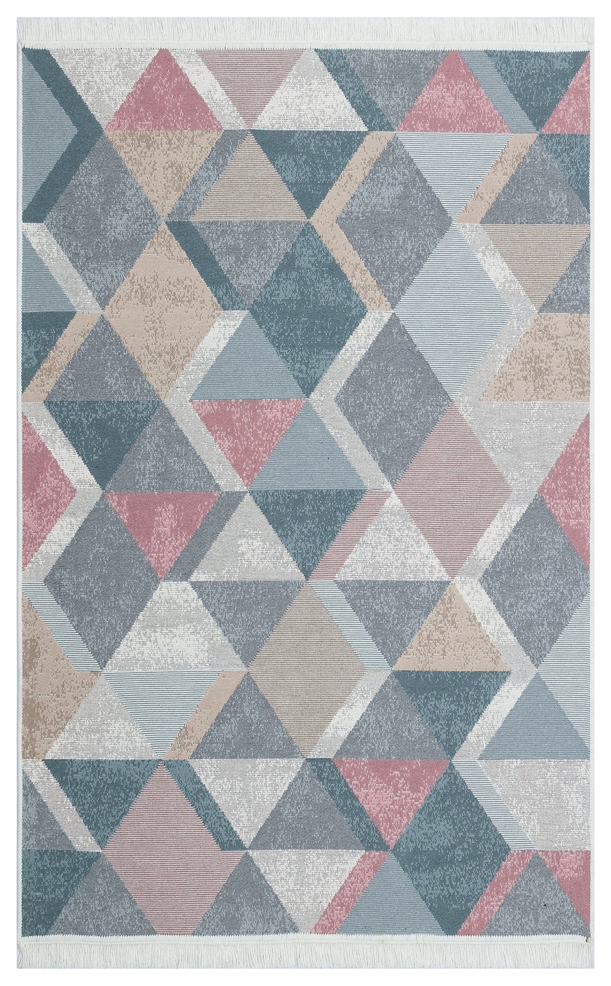 ARYA AR 10 BLUE PINK  Yıkanabilir Çift Taraflı Modern Desenli Dokuma Kilim