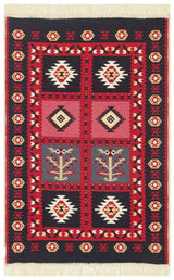 ARYA AR 28 RED  Yıkanabilir Çift Taraflı Modern Desenli Dokuma Kilim