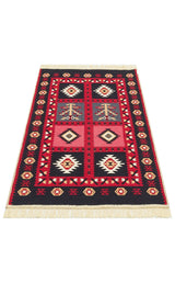 ARYA AR 28 RED  Yıkanabilir Çift Taraflı Modern Desenli Dokuma Kilim