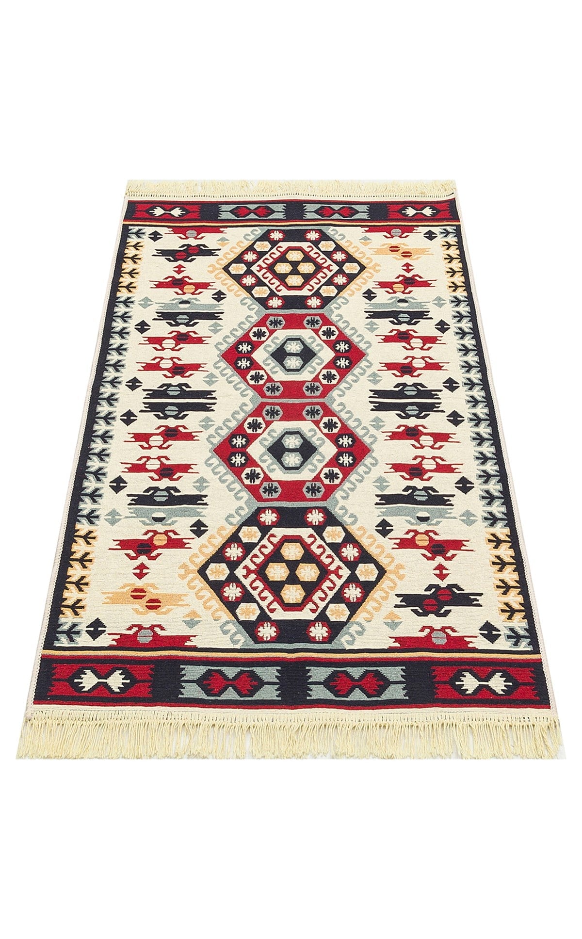 ARYA AR 30 RED  Yıkanabilir Çift Taraflı Modern Desenli Dokuma Kilim