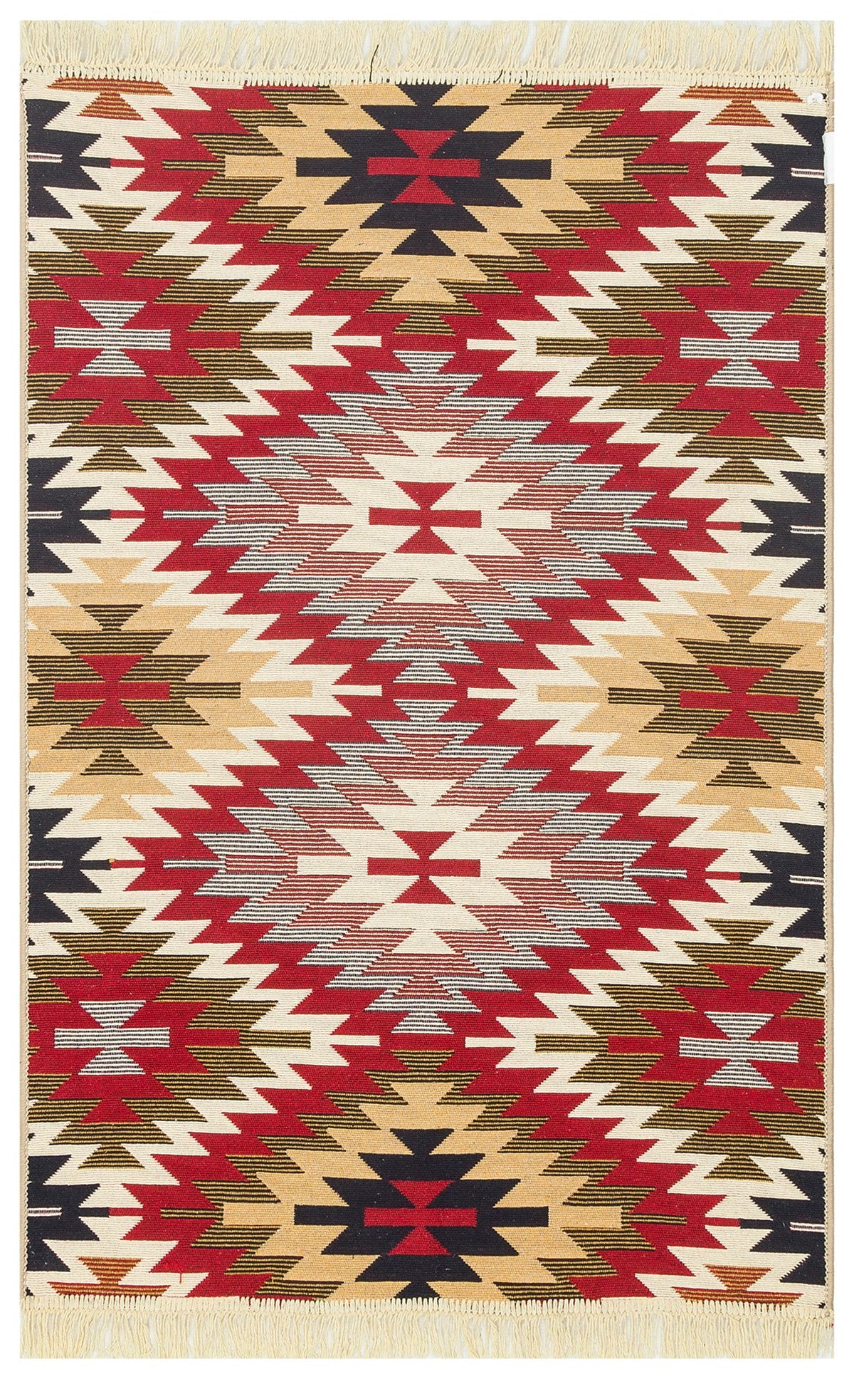 ARYA AR 33 RED  Yıkanabilir Çift Taraflı Modern Desenli Dokuma Kilim