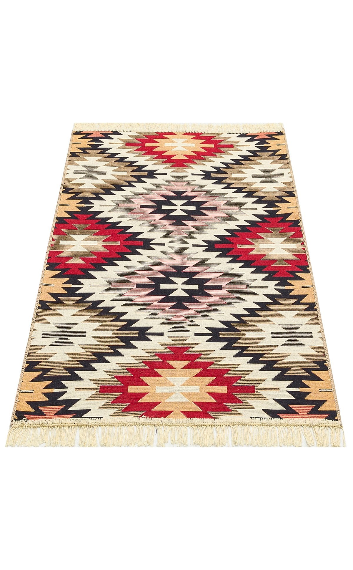 ARYA AR 33 RED  Yıkanabilir Çift Taraflı Modern Desenli Dokuma Kilim