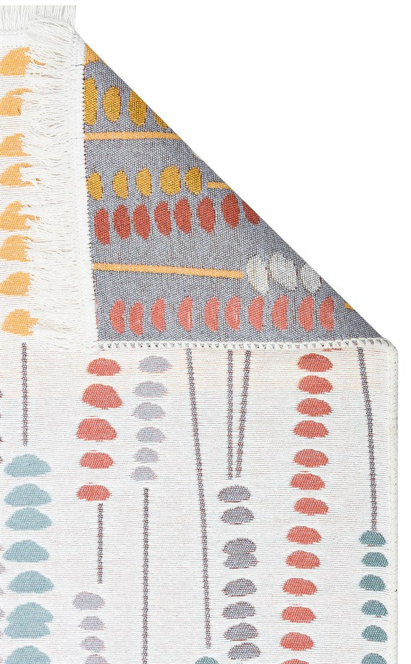 ARYA AR 34 MULTY  Yıkanabilir Çift Taraflı Modern Desenli Dokuma Kilim