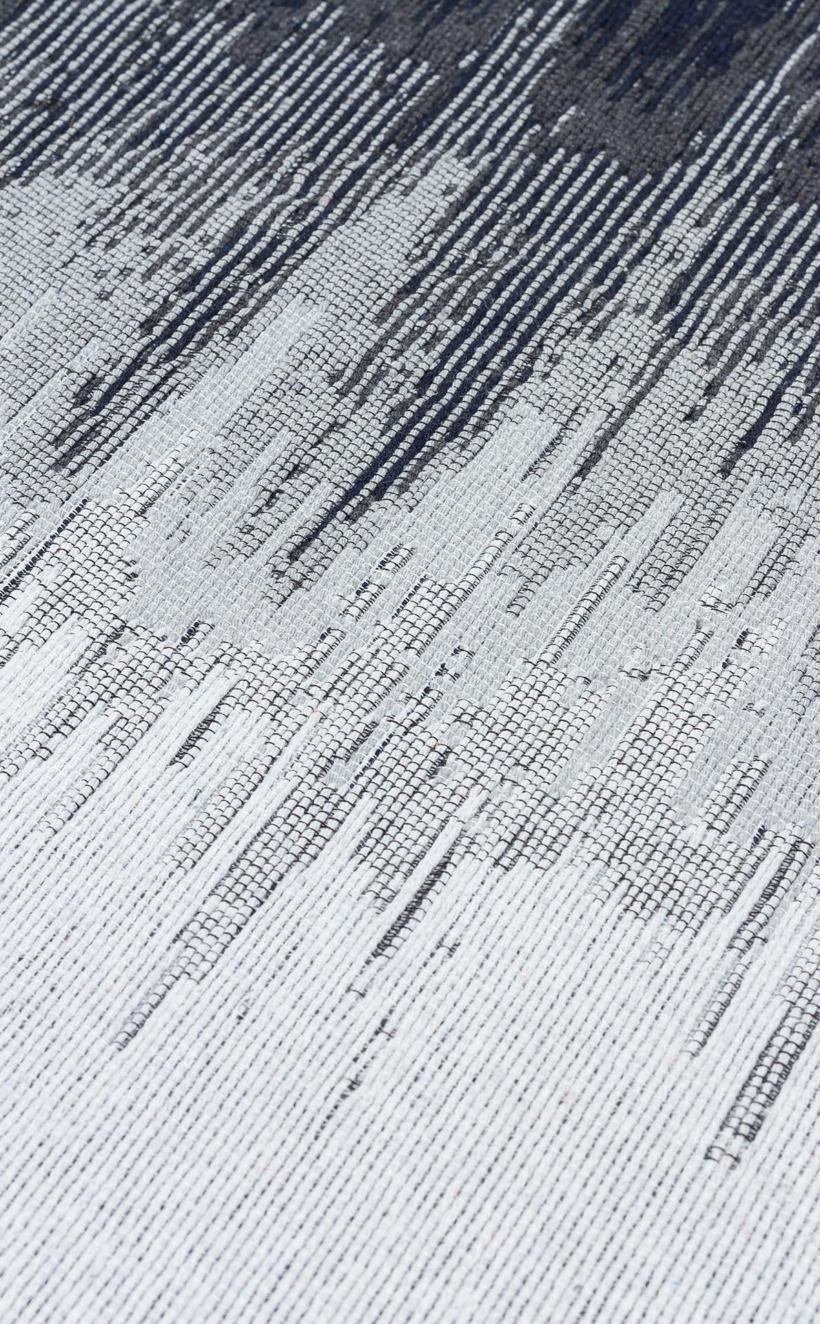 ARYA AR 40 BLACK WHITE  Yıkanabilir Çift Taraflı Modern Desenli Dokuma Kilim
