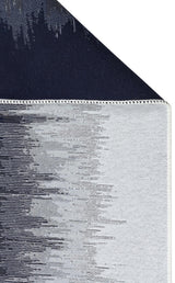 ARYA AR 40 BLACK WHITE  Yıkanabilir Çift Taraflı Modern Desenli Dokuma Kilim