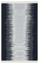 ARYA AR 40 BLACK WHITE  Yıkanabilir Çift Taraflı Modern Desenli Dokuma Kilim