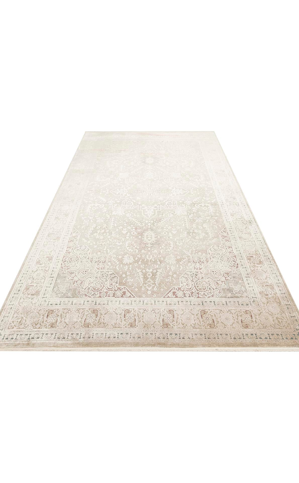 BABIL BBL 02 BEIGE  Yumuşak Dokulu Vintage Esintilere Sahip Over-dyed Sık Dokuma Salon Halısı