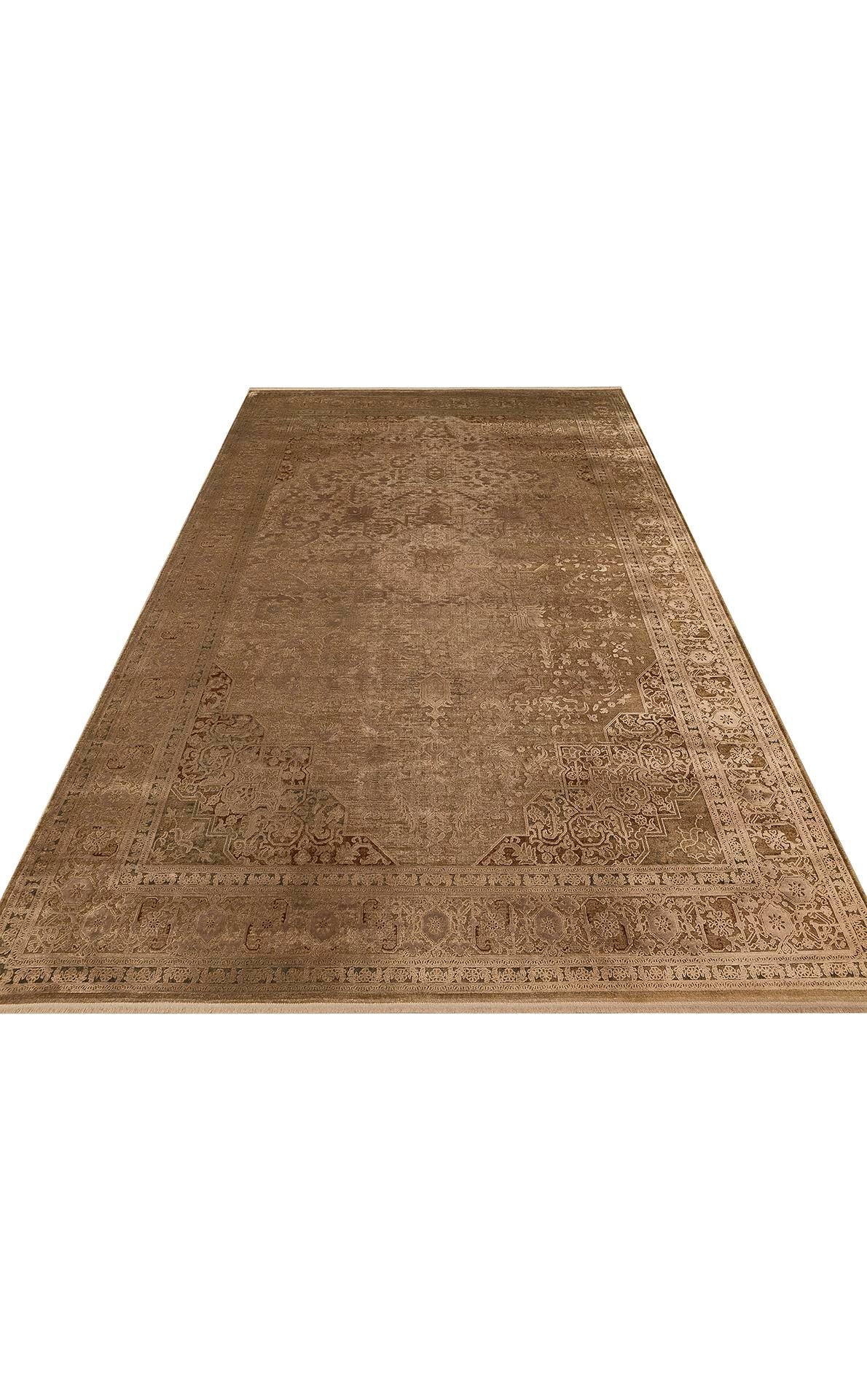BABIL BBL 02 BRONZE  Yumuşak Dokulu Vintage Esintilere Sahip Over-dyed Sık Dokuma Salon Halısı