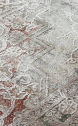 BABIL BBL 02 GREY  Yumuşak Dokulu Vintage Esintilere Sahip Over-dyed Sık Dokuma Salon Halısı