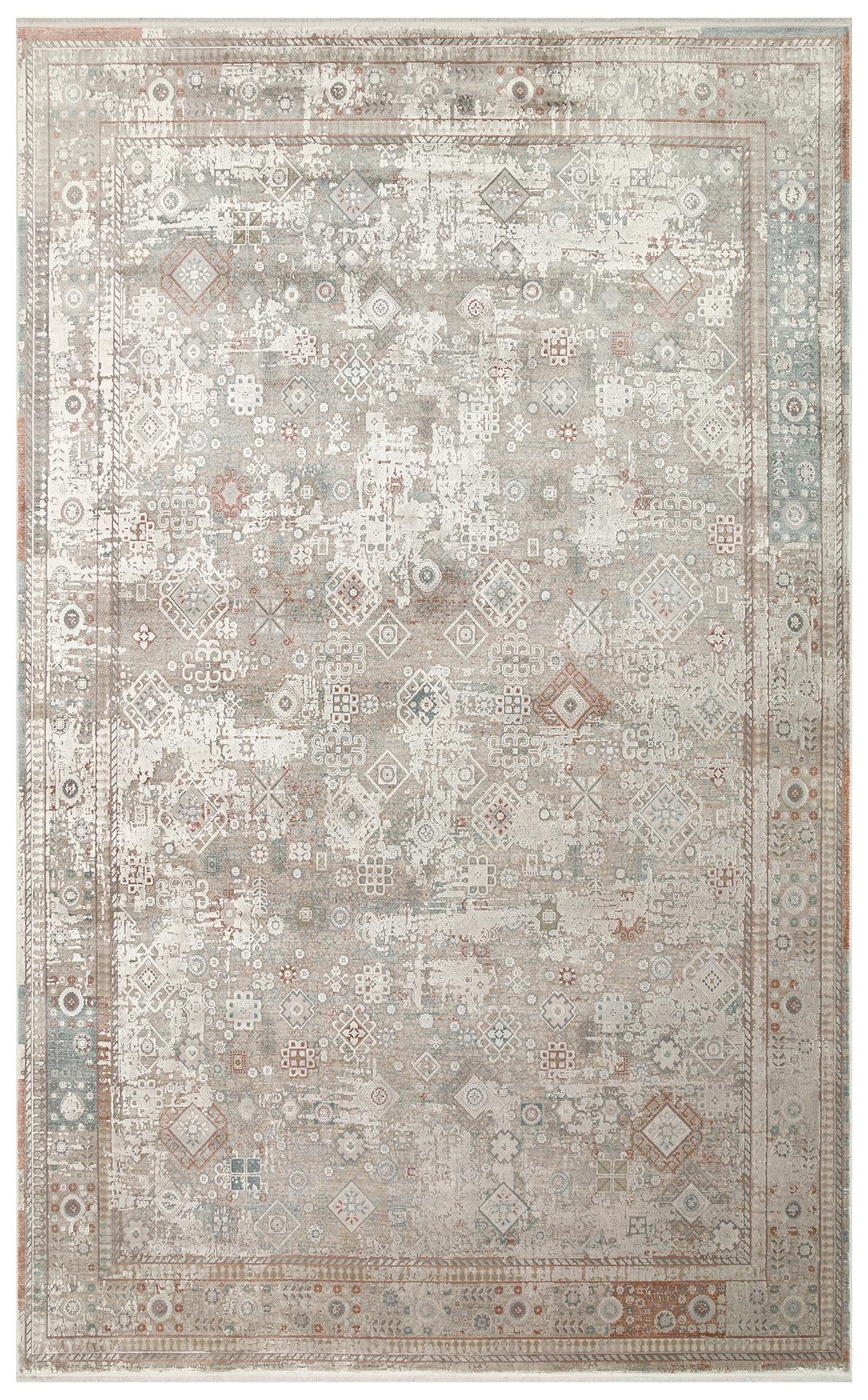 BABIL BBL 03 GREY  Yumuşak Dokulu Vintage Esintilere Sahip Over-dyed Sık Dokuma Salon Halısı