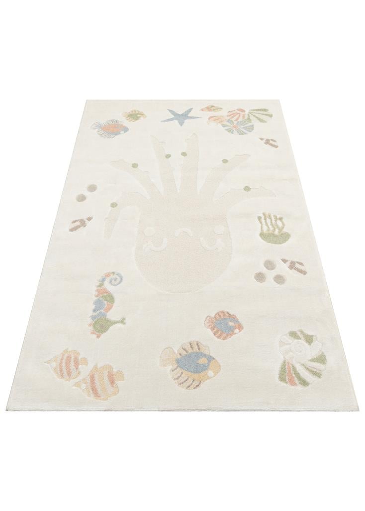 BAMBINO BMB 01 CREAM MULTY  Pastel Renkli Hav ve Toz Vermeyen Çocuk Halısı