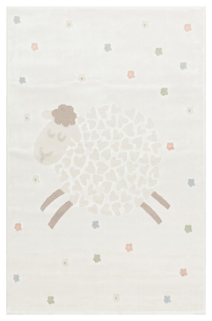 BAMBINO BMB 02 CREAM MULTY  Pastel Renkli Hav ve Toz Vermeyen Çocuk Halısı