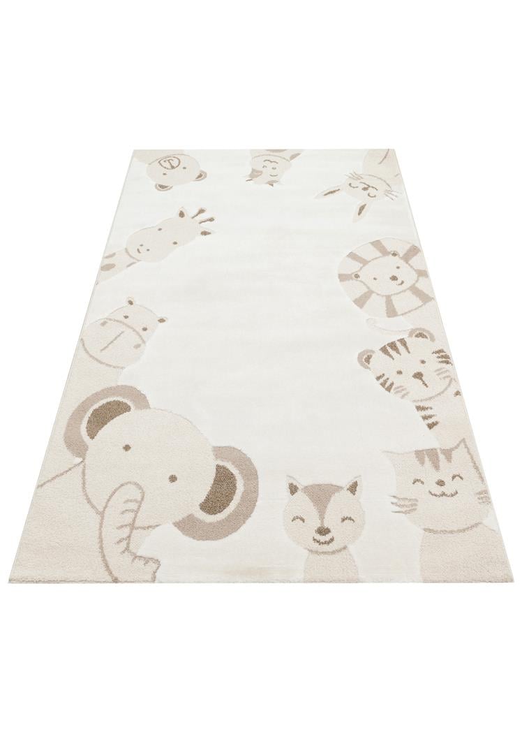 BAMBINO BMB 04 CREAM BEIGE  Pastel Renkli Hav ve Toz Vermeyen Çocuk Halısı
