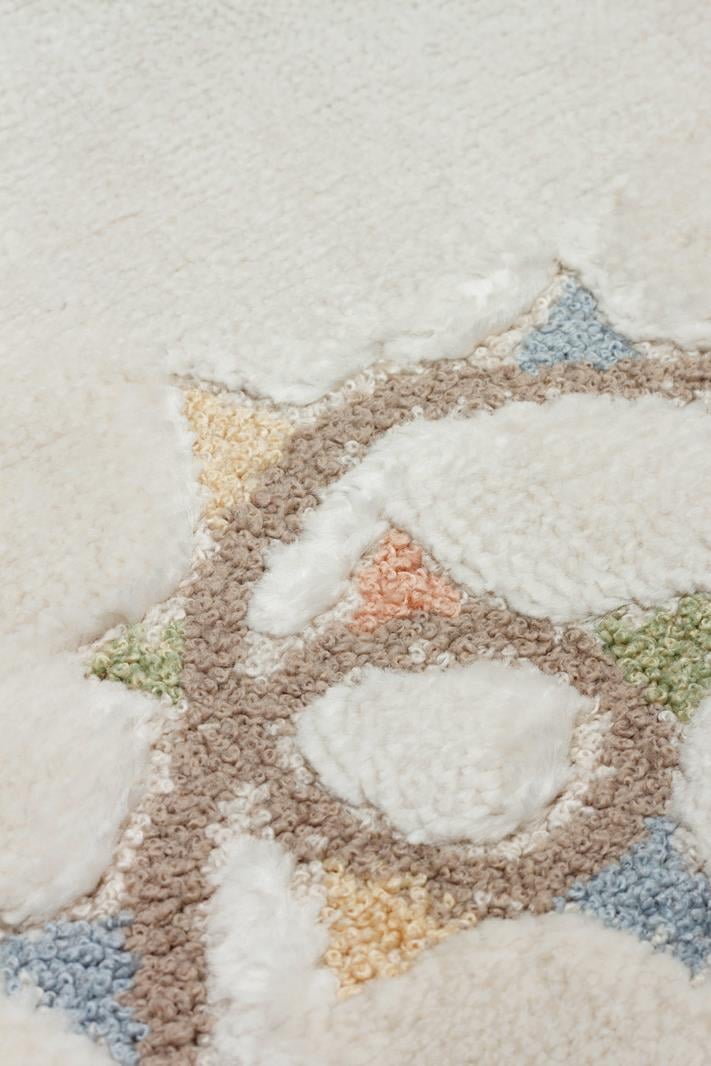 BAMBINO BMB 05 CREAM MULTY  Pastel Renkli Hav ve Toz Vermeyen Çocuk Halısı