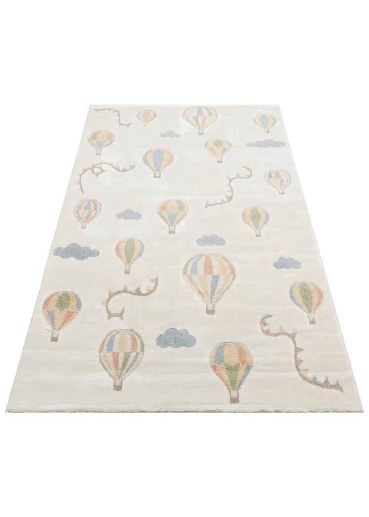 BAMBINO BMB 05 CREAM MULTY  Pastel Renkli Hav ve Toz Vermeyen Çocuk Halısı
