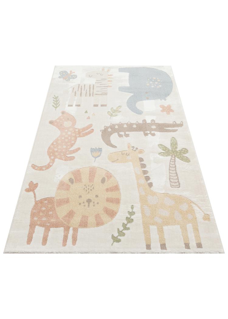 BAMBINO BMB 06 CREAM MULTY  Pastel Renkli Hav ve Toz Vermeyen Çocuk Halısı