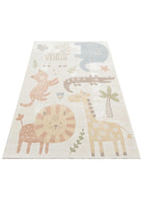 BAMBINO BMB 06 CREAM MULTY  Pastel Renkli Hav ve Toz Vermeyen Çocuk Halısı