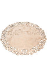 BIANCA BNC 05 BEIGE COPPER Q  Klasik Ve Modern İşleme ve Oymaya Sahip Parlak Bordürlü Suni Deri Halı