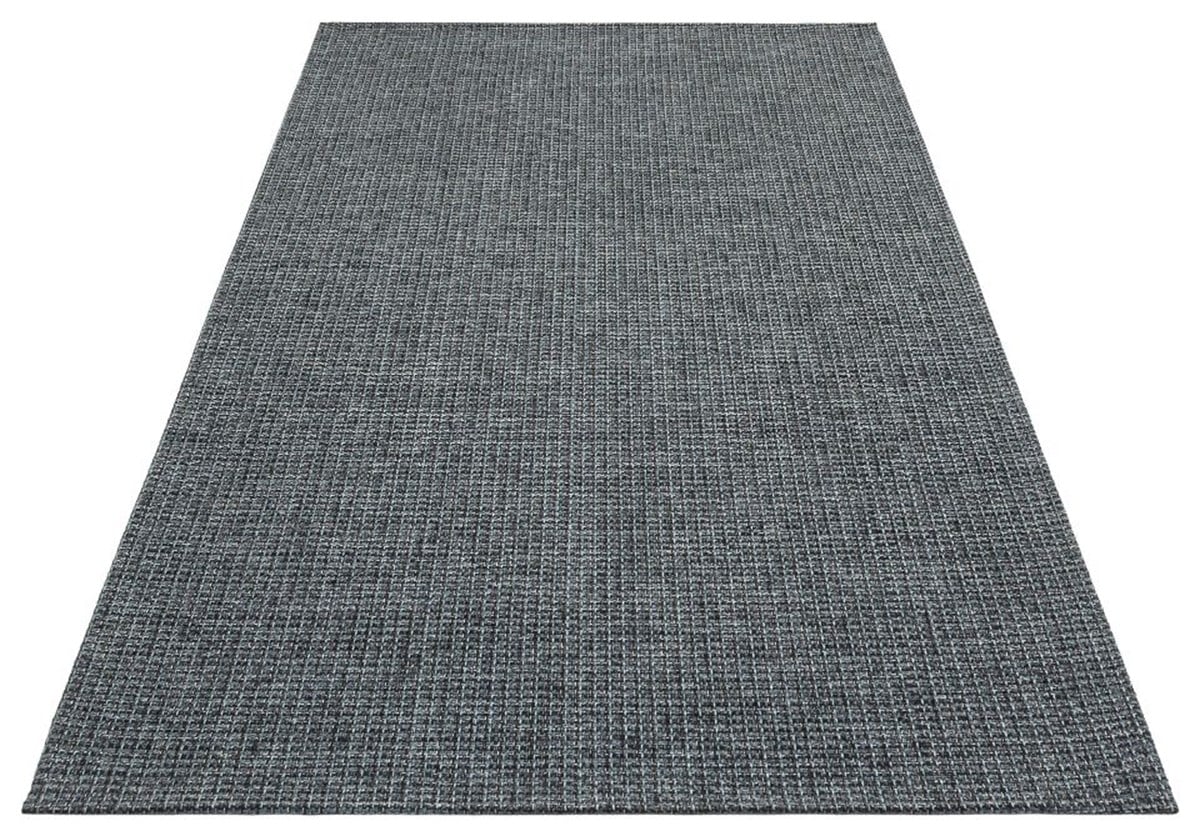 BROOKLYN BRK 01 ANTRASIT SILVER  Hasır Görünümlü Kaymaz Renkli Dokuma Modern Kilim