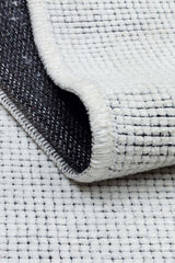 CAPRI CPR 01 WHITE  Hav Toz Vermez Kaymaz Kolay Kullanımlı Yıkanabilir Düz Renk Kilim