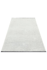 CAPRI CPR 01 WHITE  Hav Toz Vermez Kaymaz Kolay Kullanımlı Yıkanabilir Düz Renk Kilim