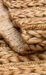 CHOTI CHOTI MIX NATURAL  El Dokuma Naturel Jüt Hasır Halı