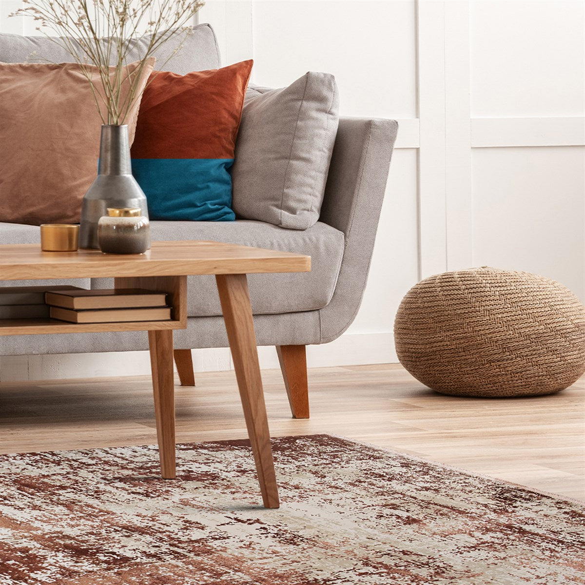CORDOBA NEW DB 01 TERRA NW  Parlak Yüksek Alçak Dokulu Modern Makine Halısı