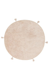 COTTON BOON CBN PLAIN BEIGE Q  Yıkanabilir Kaymaz Tabanlı Naturel Pamuk Bebek Halısı