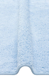COTTON BOON CBN PLAIN BLUE Q  Yıkanabilir Kaymaz Tabanlı Naturel Pamuk Bebek Halısı