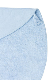COTTON BOON CBN PLAIN BLUE Q  Yıkanabilir Kaymaz Tabanlı Naturel Pamuk Bebek Halısı