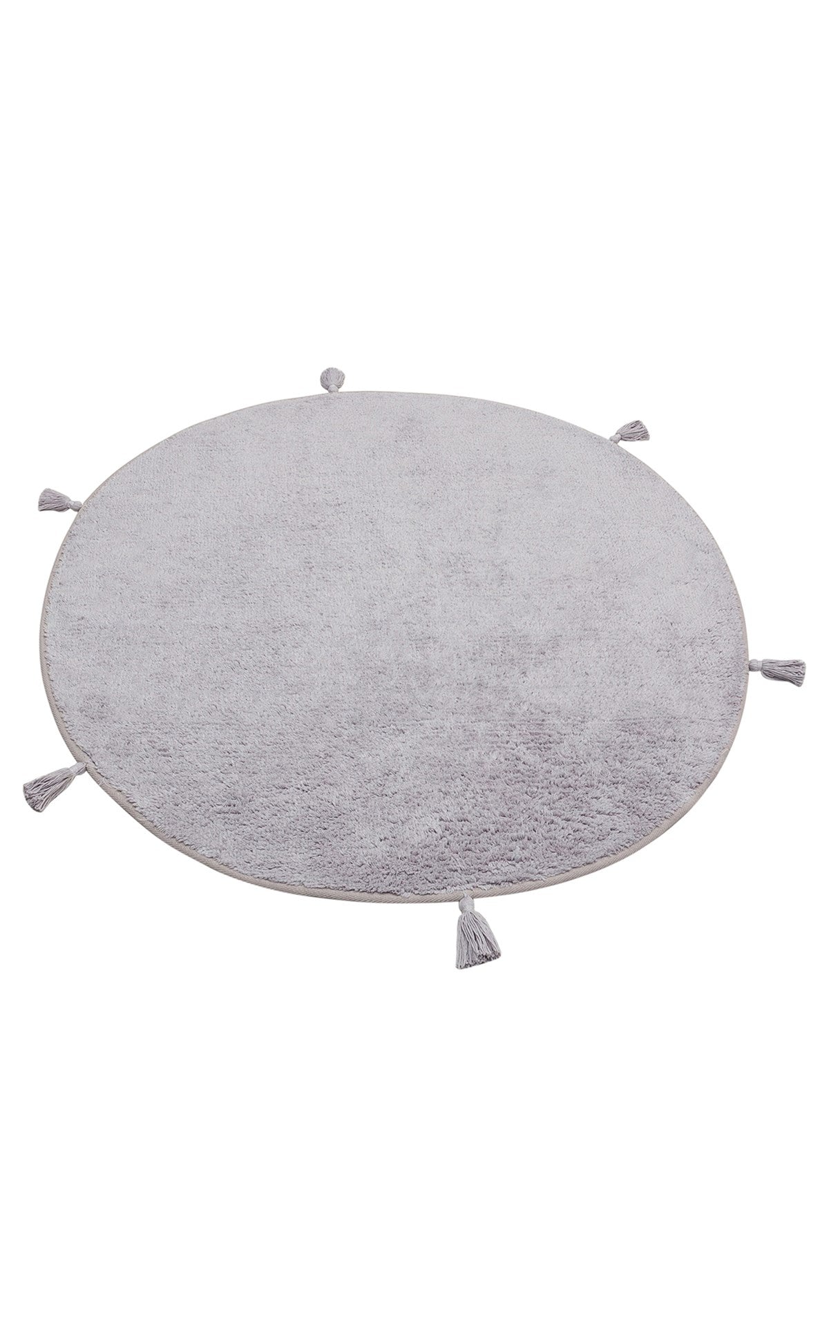 COTTON BOON CBN PLAIN GREY Q  Yıkanabilir Kaymaz Tabanlı Naturel Pamuk Bebek Halısı