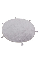COTTON BOON CBN PLAIN GREY Q  Yıkanabilir Kaymaz Tabanlı Naturel Pamuk Bebek Halısı