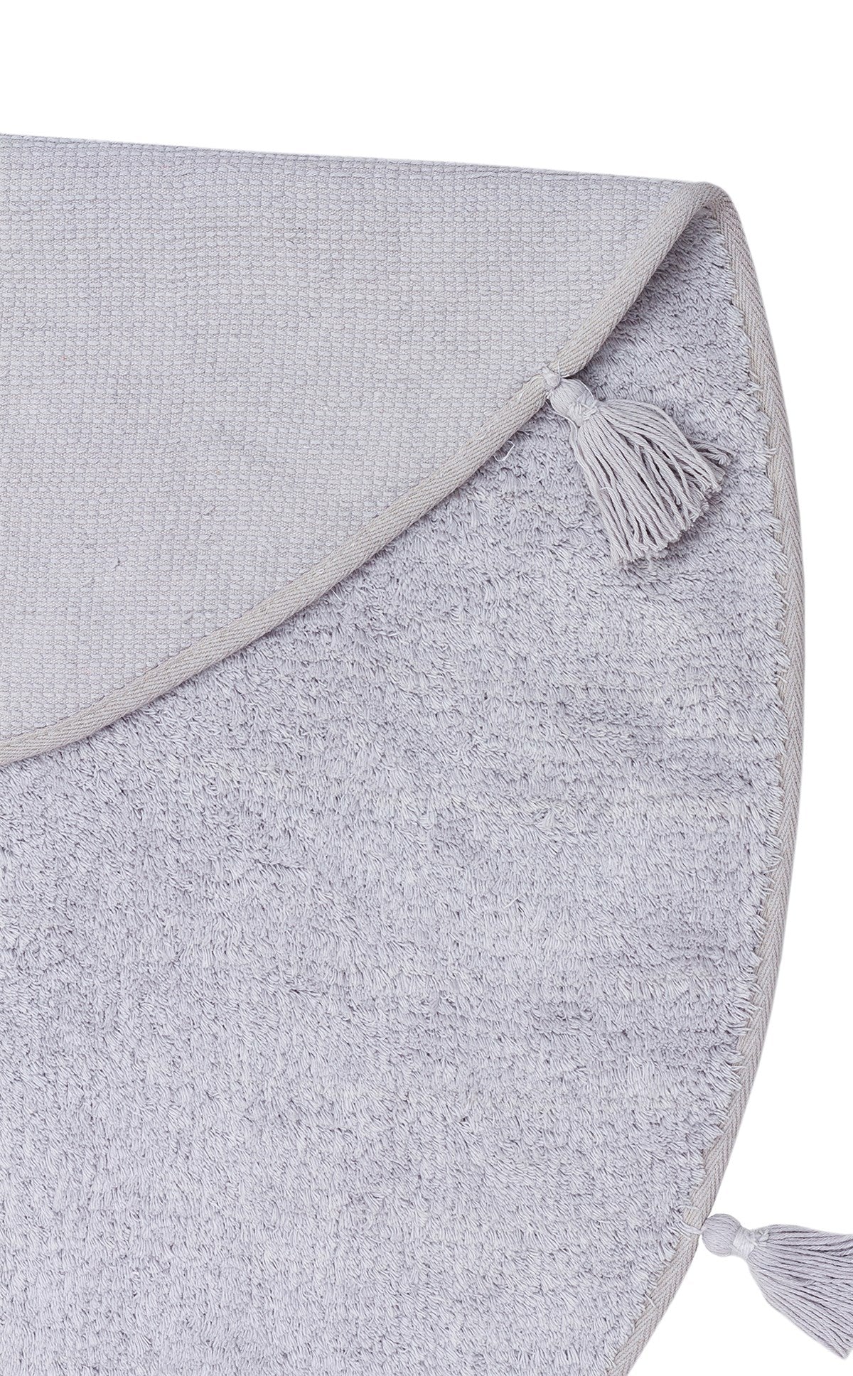 COTTON BOON CBN PLAIN GREY Q  Yıkanabilir Kaymaz Tabanlı Naturel Pamuk Bebek Halısı
