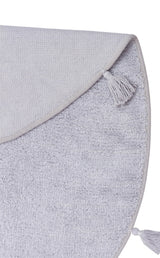 COTTON BOON CBN PLAIN GREY Q  Yıkanabilir Kaymaz Tabanlı Naturel Pamuk Bebek Halısı