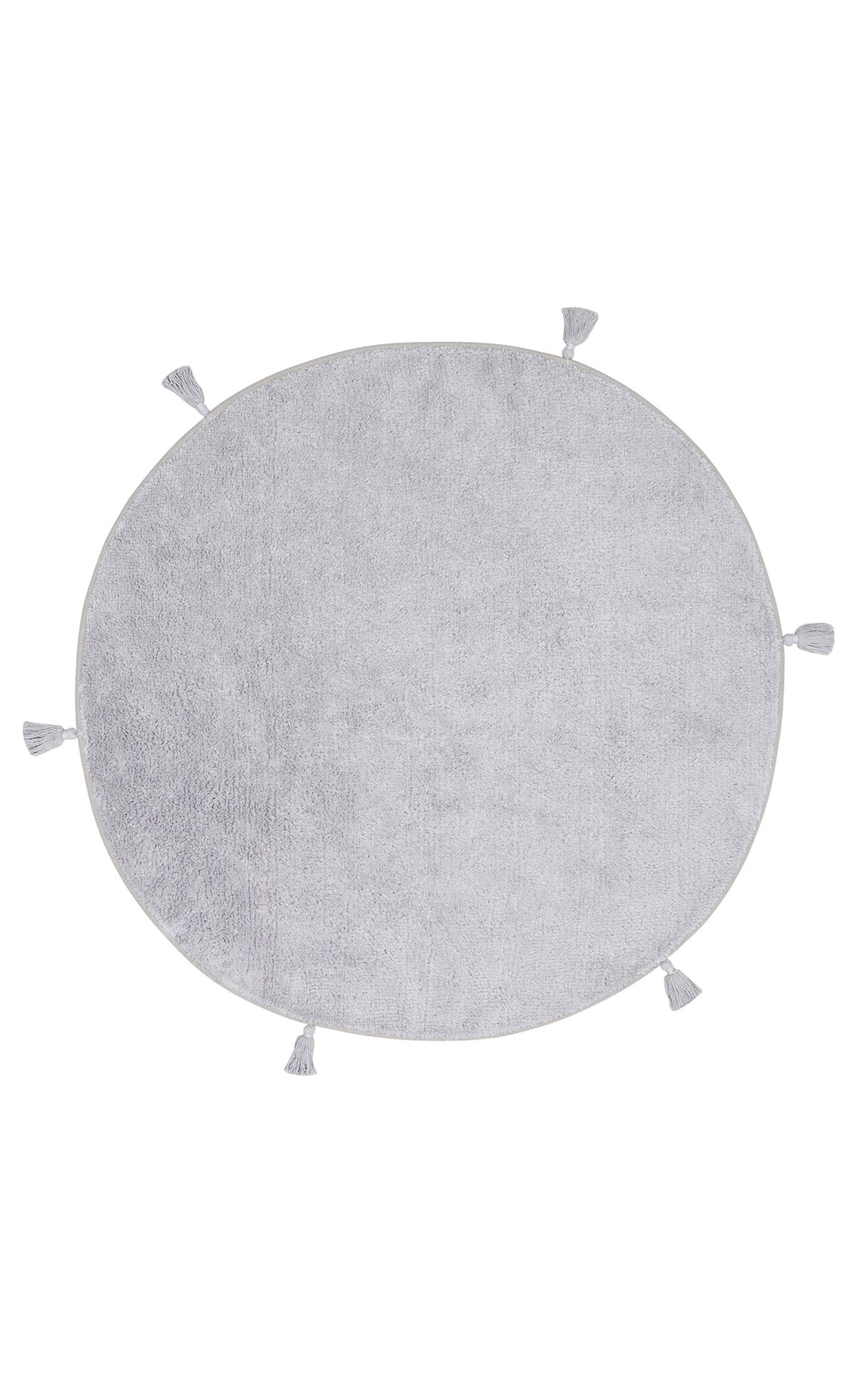 COTTON BOON CBN PLAIN GREY Q  Yıkanabilir Kaymaz Tabanlı Naturel Pamuk Bebek Halısı