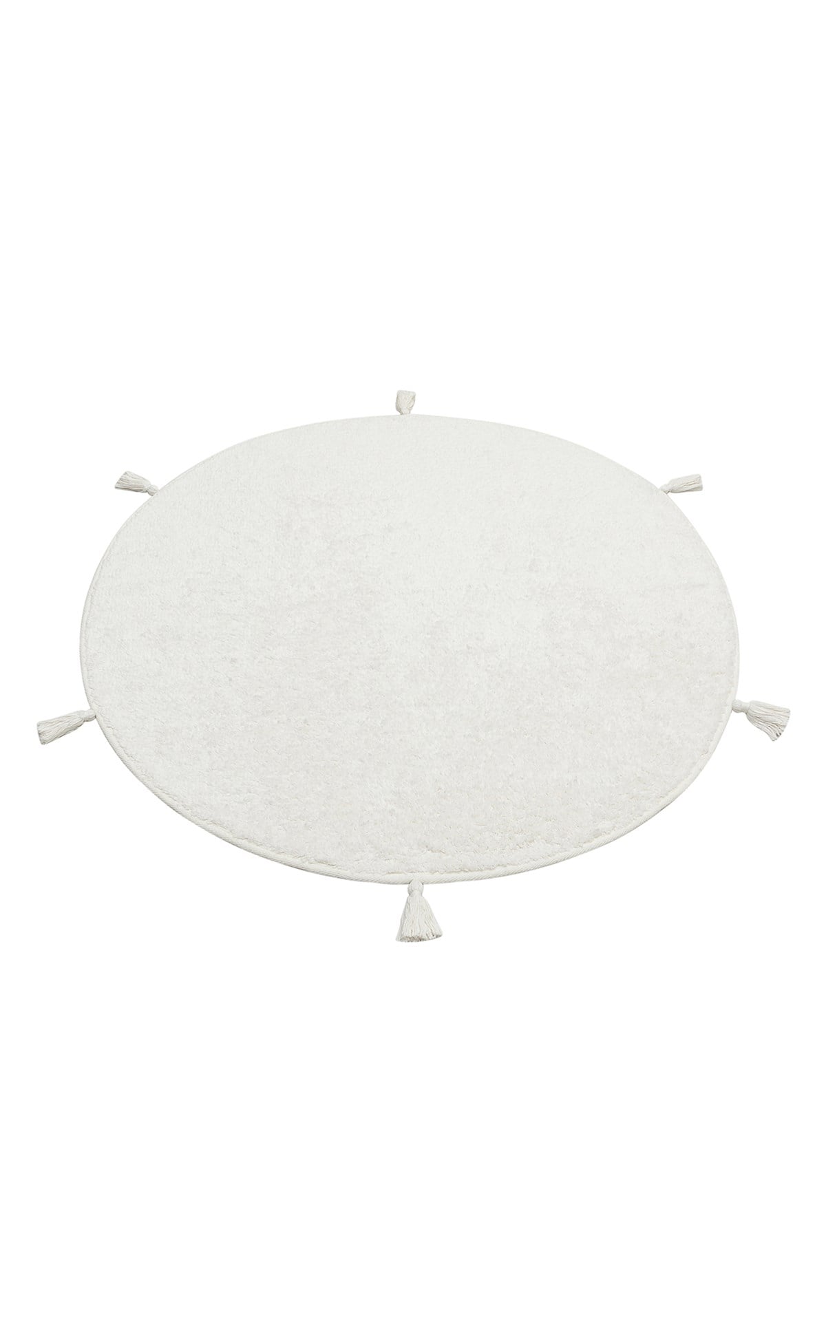 COTTON BOON CBN PLAIN WHITE Q  Yıkanabilir Kaymaz Tabanlı Naturel Pamuk Bebek Halısı