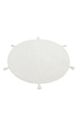 COTTON BOON CBN PLAIN WHITE Q  Yıkanabilir Kaymaz Tabanlı Naturel Pamuk Bebek Halısı